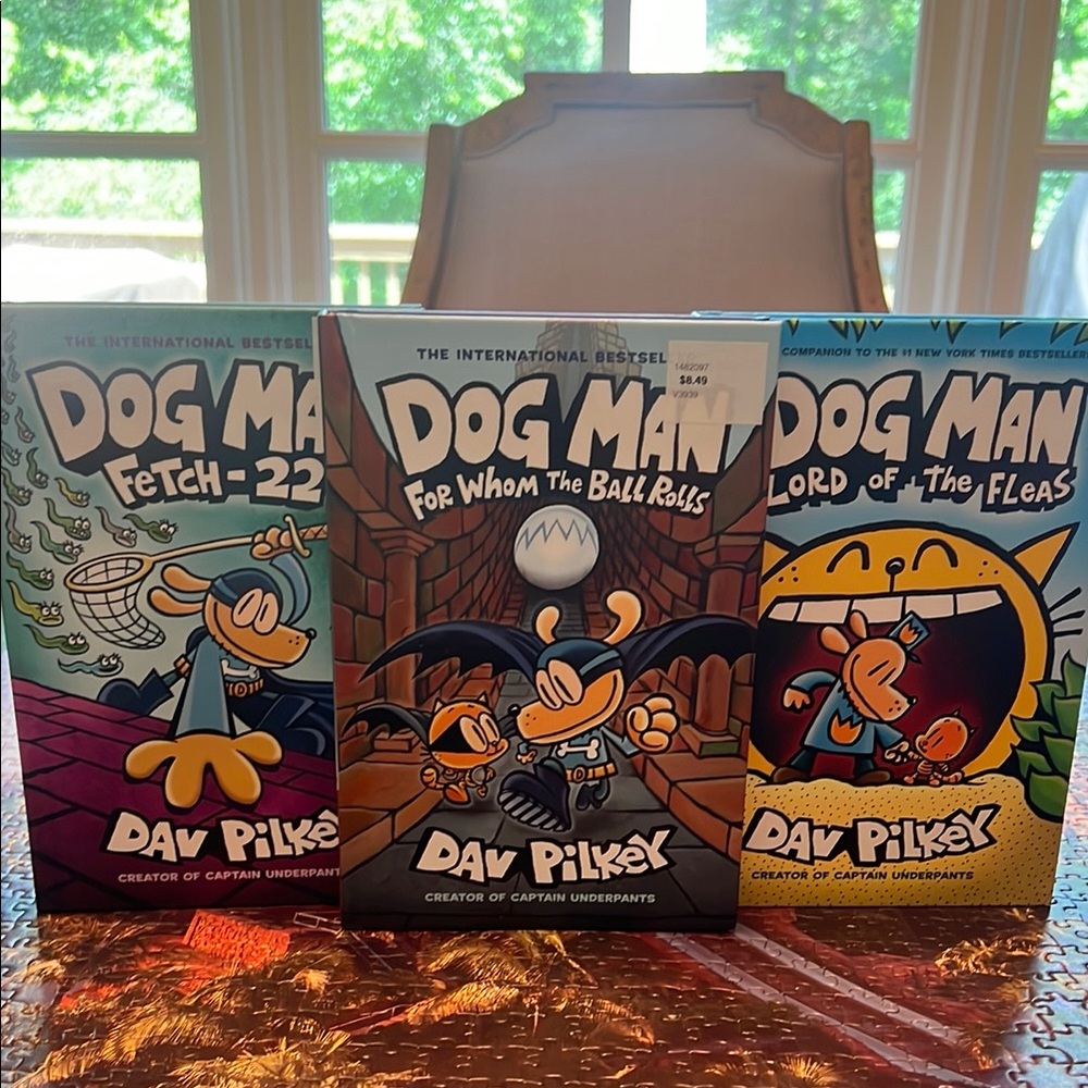 Dog Man Book Set by - Multicolor